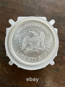 A-MARK LIBERTY 1 OUNCE SILVER ROUNDS-LOT OF 5 Each CONUS Shipping Included