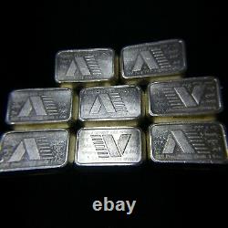 A-Mark USVI 1oz. 999 Silver Stackers Chunky Art Bars/Ingots Lot of (8)
