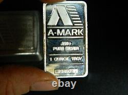 A-Mark USVI Ingot Co. 10 Oz Troy. 999 Silver Stackable Bar Assay Lot 788 + 1 oz