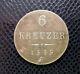 AUSTRIA HUNGARY / SILVER 6 KREUZER / 1849 B / Kremnitz rare mintmark