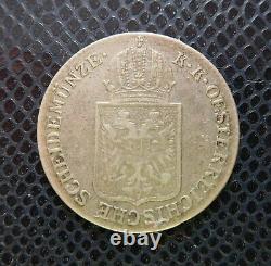 AUSTRIA HUNGARY / SILVER 6 KREUZER / 1849 B / Kremnitz rare mintmark