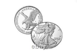 American Eagle 2021 One Ounce Silver Proof Coin (21EMN) S Mark Lot Of 3