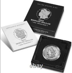 Brand New Morgan 2021 Silver Dollar with (S) Mint Mark US Mint 21XF In Hand