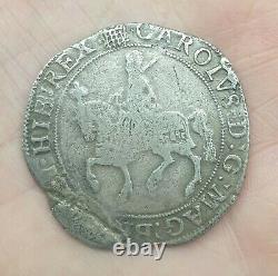 Charles 1st, Hammered Silver Halfcrown, Mint Mark portcullis, 1633-34