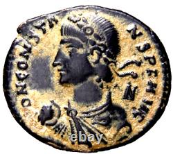 Constans I AD 337-350. Æ Centenionalis NONE ONLINE For Mintmark R B Roman Coin