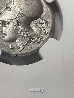 Corinthia Corinth 330-300 BC Pegasus Silver Stater NGC AU with Artemis mint mark