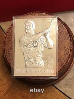 Danbury Mint 8 Oz Fine Silver Mark Mcgwire Baseball Card Half-pound Proof Bar