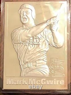 Danbury Mint 8 Oz Fine Silver Mark Mcgwire Baseball Card Half-pound Proof Bar