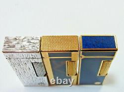 Dunhill Rollagas Lighter d Mark Blue Lapis Lazuli & Brown Marble & Silver Lot 3