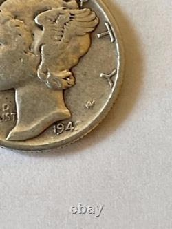 ERROR COIN! 1942 / 41 Silver Mercury Dime No Mint Mark Missing Last Date Digit