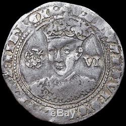 Edward VI, 1547-53. Hammered Sixpence, Mint Mark Tun, 1551-3