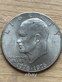 Eisenhower silver dollar bicentennial coin 1776 1976 no mint mark circulated