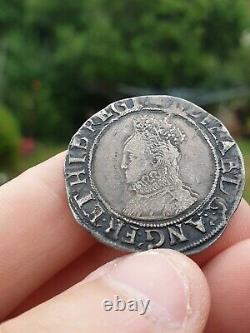 Elizabeth 1st Sixth issue, 1582-1600. Mint mark Tun 1592-95, Spink 2577 coin