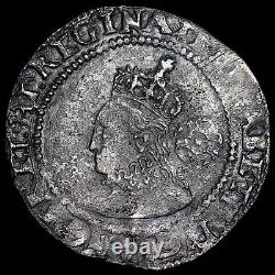 Elizabeth I, 1558-1603. Hammered Silver Sixpence, Mint Mark Ermine, 1572/2