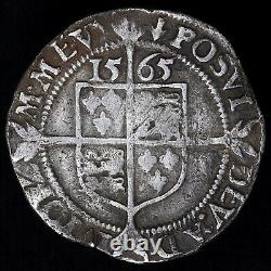 Elizabeth I, 1558-1603. Hammered Threepence, 1565. Mint Mark Phoen. Scarce