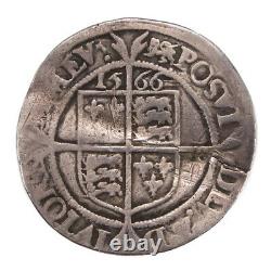 Elizabeth I Silver Sixpence Small Lion Mint Mark 1566