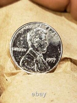 Extremly Rare 1997 Silver/nickel Lincoin Penny No Mint Mark