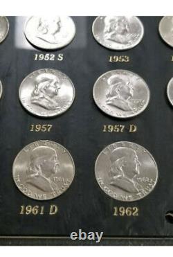 Full Franklin Half Dollar Half Dollar Album 1948-1963 Every Coin and Mint Mark