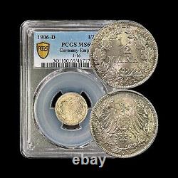 GERMANY. 1906, 1/2 Mark, Silver, D PCGS MS65 Empire, Munich