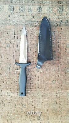 Gerber Mark I Combat Knife. Early Serial #. Mint! Black Armorhide/Black Sheath
