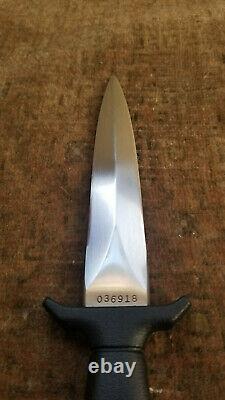 Gerber Mark I Combat Knife. Early Serial #. Mint! Black Armorhide/Black Sheath