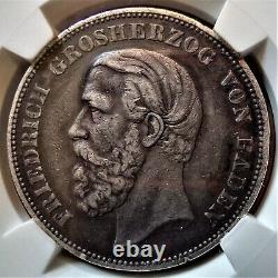 German States 1888-G Baden 5 Marks Friedrich I NGC VF 35 30,111 minted