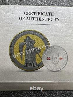 Germania 2019 Mint Edition Coa 5 Mark. 999 Silver Bu Ruthenium Yellow Gold 1/150