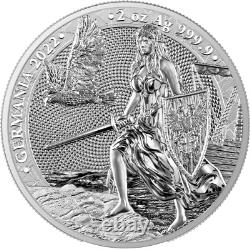 Germania Mint 10 Mark 2 oz 999.9 Silver Germania 2 oz 2022 ST/BU