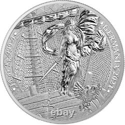 Germania Mint 2021, 50 Mark, 10 oz Silver 999.9 BU Encapsulated + COA, Nº 0169/1000