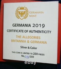Germania Mint 5 Mark 2019 Allegories of Britannia & Germania #F3603 nur 250