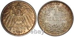 Germany Empire 1 Silver Mark 1909 A Berlin mint PCGS MS65 BU coin big Eagle