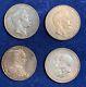 Germany Empire Prussia 3 Mark Silver Coins 1909, 1910, 1911, 1913, Lot Of (4)