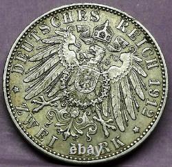 Germany /Hamburg 1912 Zwei Mark Silver. 900 Extreme Scarce Mint. 78.500/11.10 gms