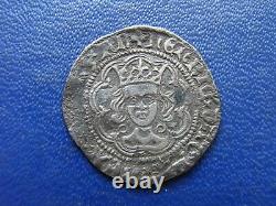 Henry VI Silver Halfgroat Annulet issue Calais mint 1422-30 Plain cross mintmark