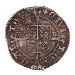 Henry VIII Silver Halfgroat, Lis Mint Mark Canterbury Mint 1509-1526