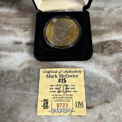Highland Mint. 999 Silver Gold Accented Mark Mcgwire 70 Home Run Coin Lot