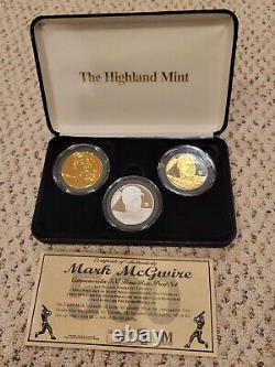 Highland Mint Mark McGwire Gold & Silver Three Coin Set