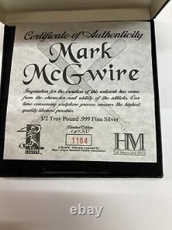 Highland mint Mark McGwire half a troy pound. 999 fine silver 1 of 1,500 made
