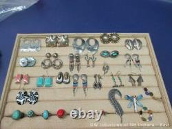 Huge Southwest & Native American Jewelry Lot 300g Marked Sterling Silver (SP)