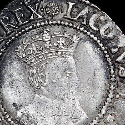 Ireland. James I, 1603-25. Hammered Sixpence. Mint Mark Rose. Second Coinage