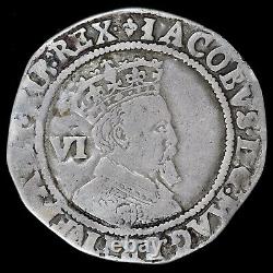 James I, 1603-25. Hammered Sixpence, 1605. Mint Mark Lis. Gunpowder Plot