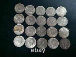 Kennedy Half Dollar Lot of 20 1964 and Mint Marks! All 90% Silver