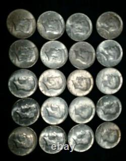 Kennedy Half Dollar Lot of 20 1964's only and Mint Marks! All 90% Silver