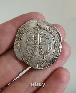 King Charles I Silver Half Crown Anchor Tower Mint Mark. Tower of London