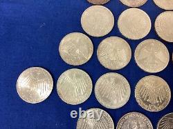 LOT (25) 1972 Germany 10 Deutsche Mark. 625 SILVER Coins Munich Olympic Games