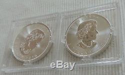 LOT of 2019 & 2020 Canada $5 Privy Mark f15 Maple Leaf 1 oz silver coin Fabulous