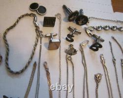 Large Lot of 410 Grams Sterling Silver Jewelry All Marked Scrap or Wear