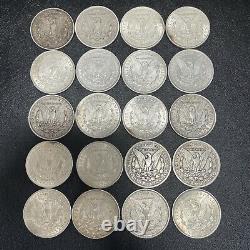 Lot Of 20 Morgan Silver Dollars Mixed Dates And Mint Marks See Description #500