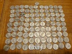 Lot Of 500 Mercury Dimes 90% Silver With Wide Range Dates Mint Marks