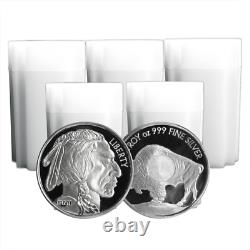Lot of 100 1 Troy oz Sunshine Mint Buffalo. 999 Silver Round Mint Mark SI